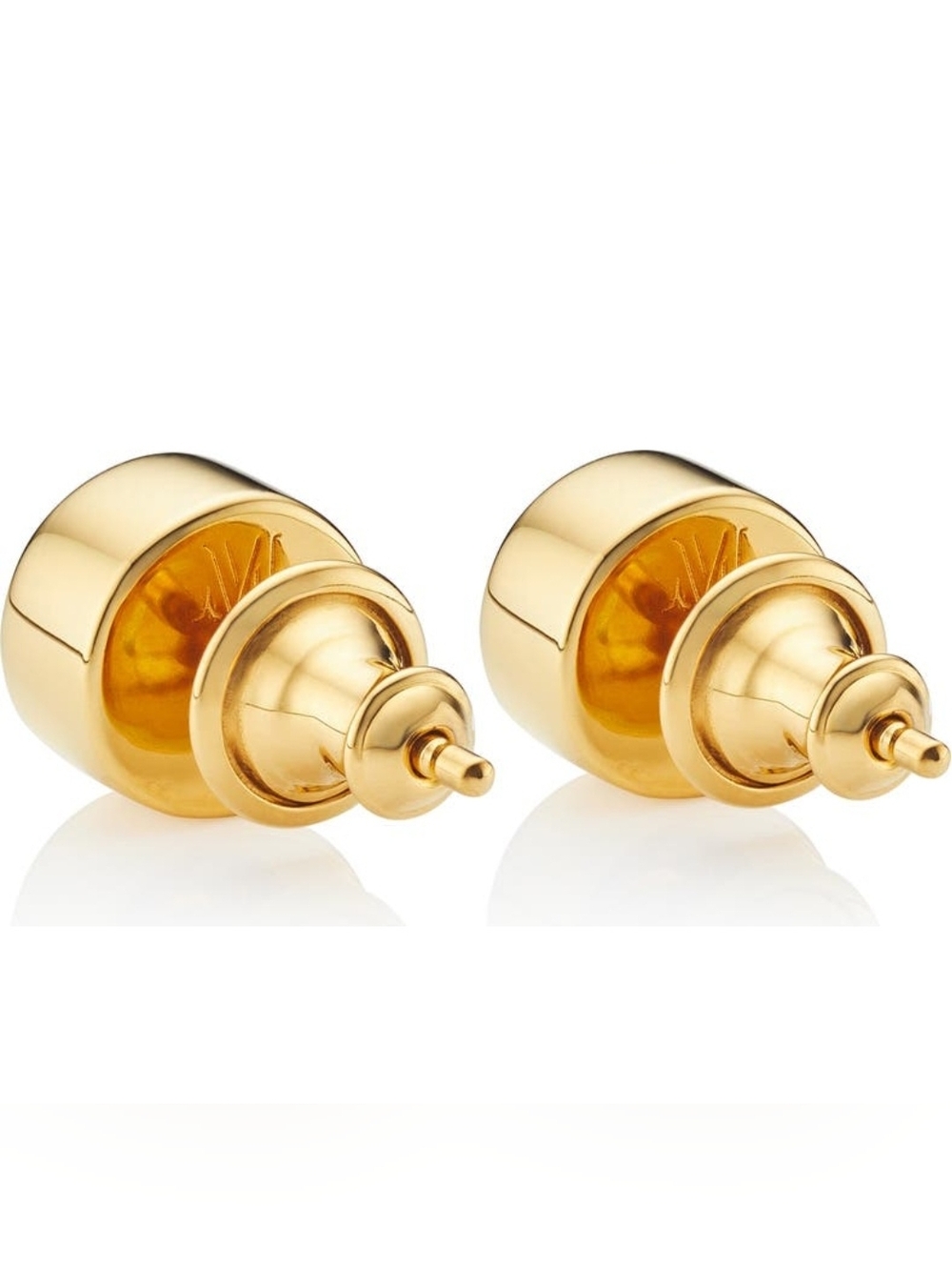 Monica Vinader - Gold Linear Solo Stud Diamond Earrings - Picture 2 of 10